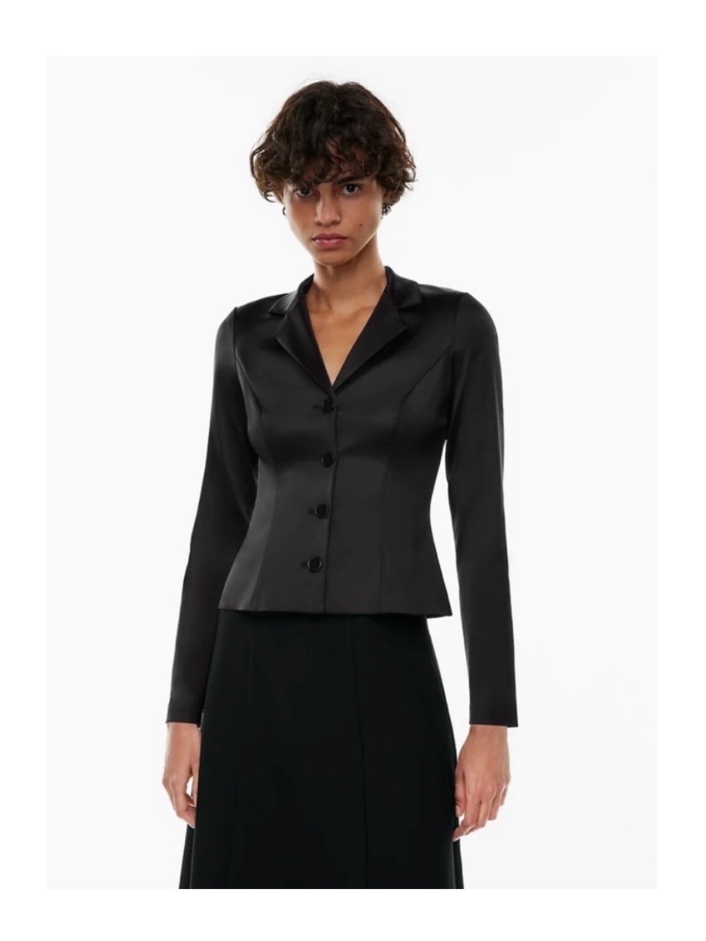 Wilfred | Hollywood Satin Blazer Black Medium Aritzia
